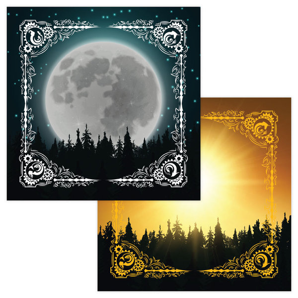 Ansichtkaarten Set - Moon en Sun (2 stuks)