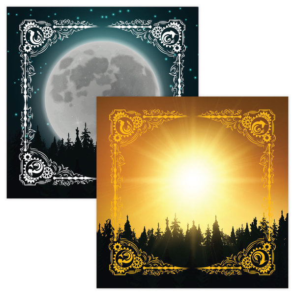 Ansichtkaarten Set - Moon en Sun (2 stuks)