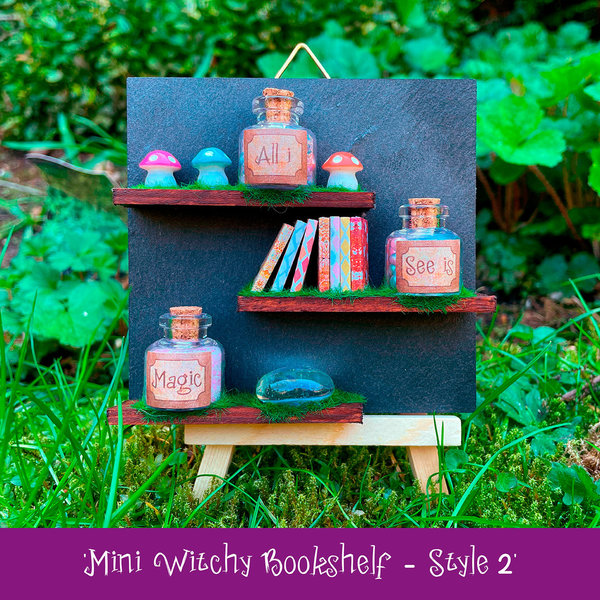 Mini Witchy Bookshelf - Style 2 (Handmade)